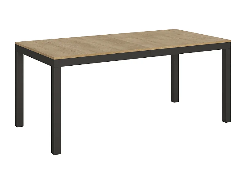 Uitschuifbare tafel 180/440x90 cm Everyday Evolution natuur eiken met antraciet frame en poten