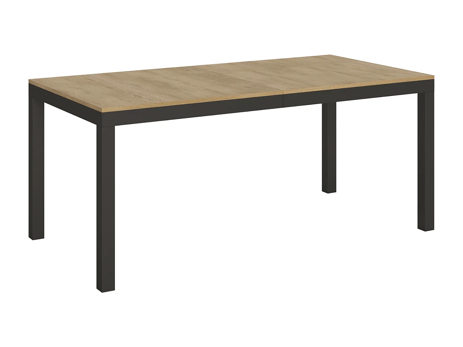 Table extensible 180/440x90 cm Everyday Evolution chêne nature cadre et pieds anthracite