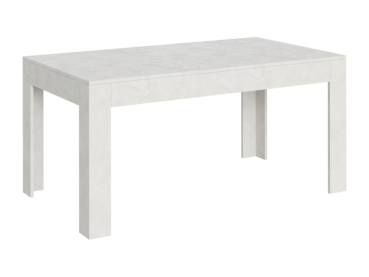 Mesa de jantar extensível 90x160/220 cm Bibi Branco Espatulado
