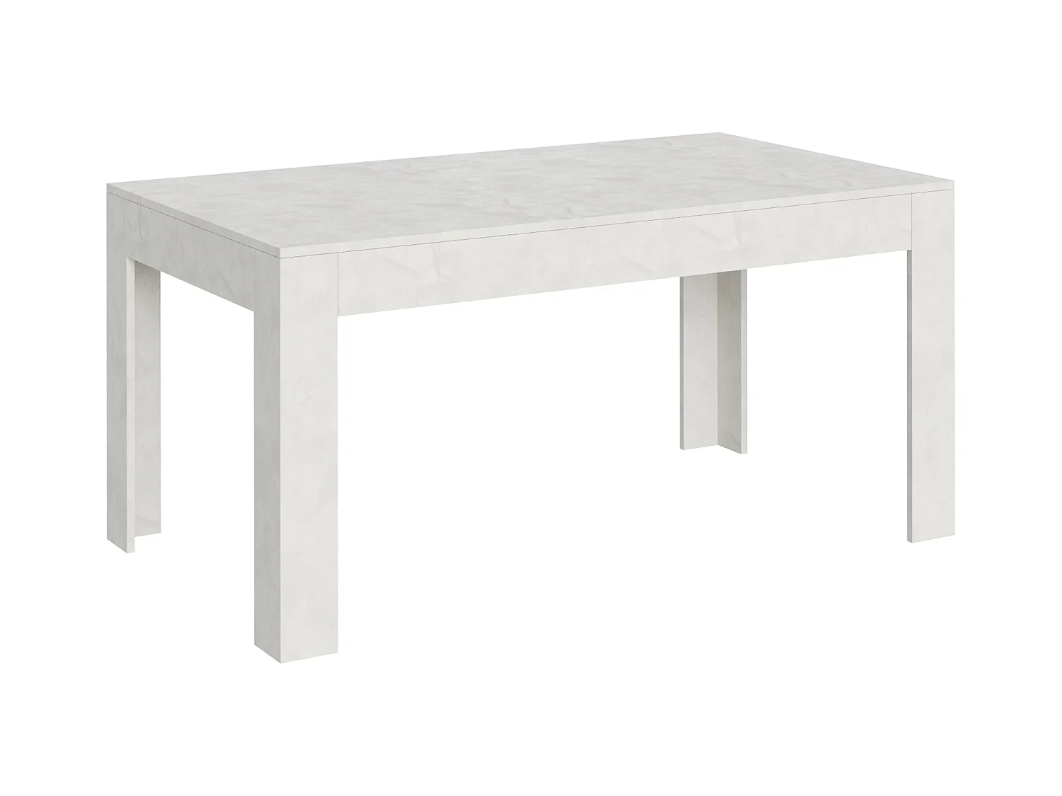 Mesa de jantar extensível 90x160/220 cm Bibi Branco Espatulado