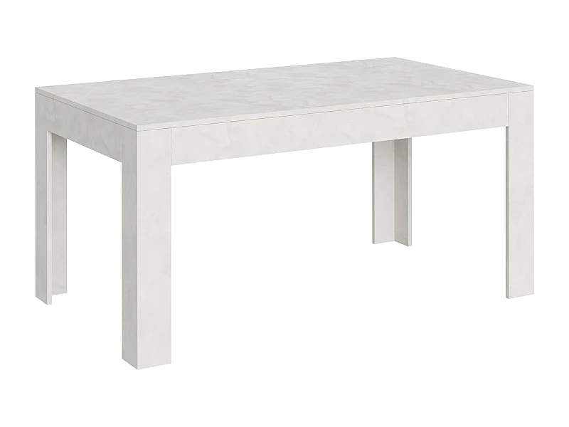 Uitschuifbare tafel 90x160/220 cm Bibi structuur wit