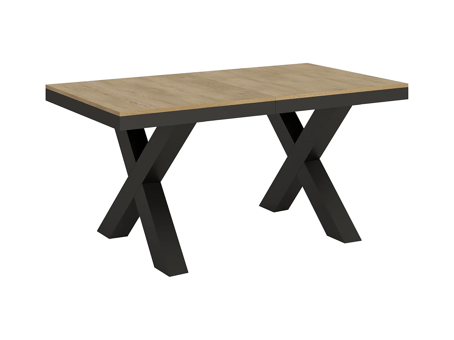 Table extensible 90x160/420 cm Traffic Evolution Chêne Nature cadre Anthracite