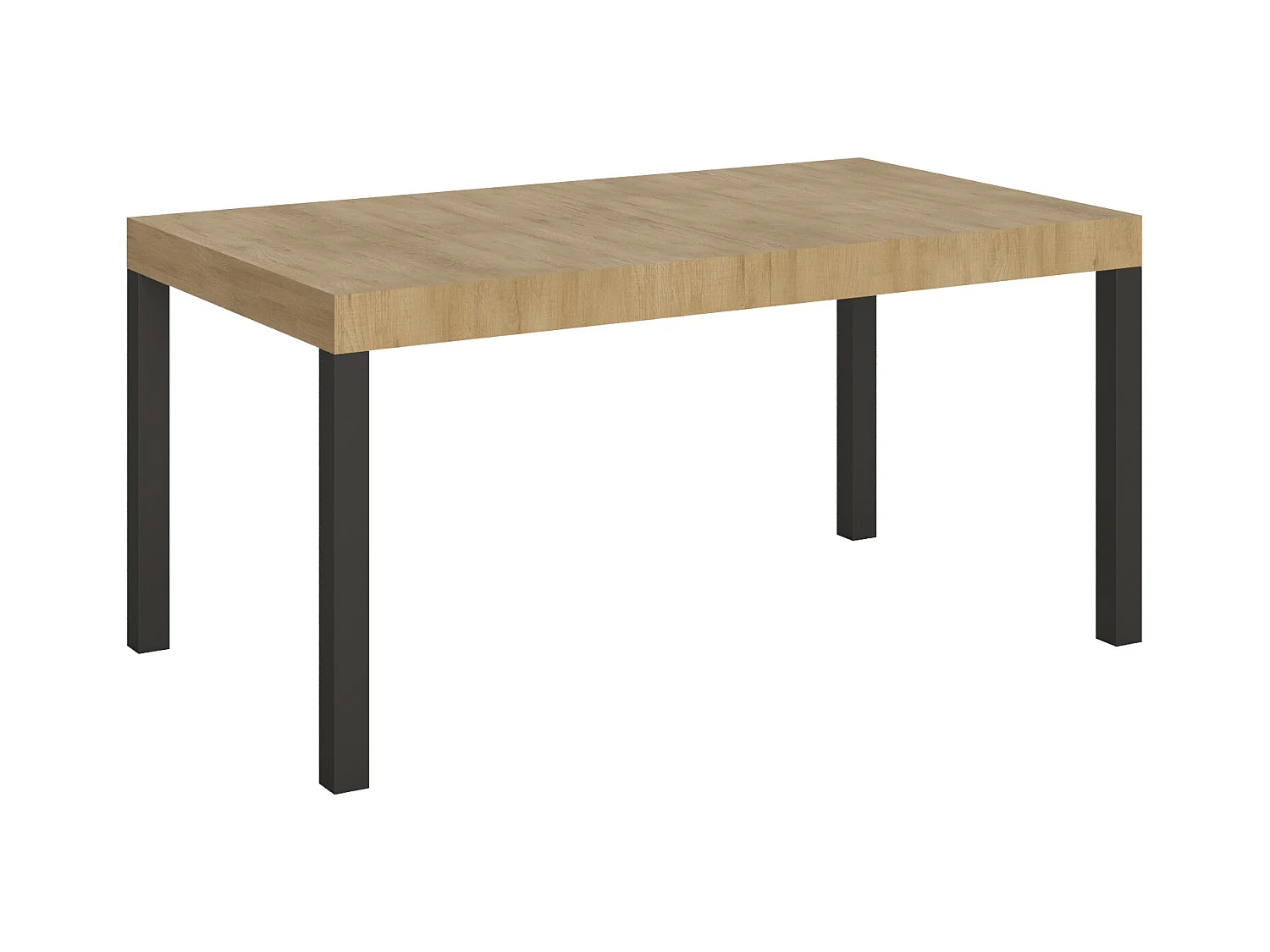 Table extensible 90x160/420 cm Everyday Chêne Nature cadre Anthracite