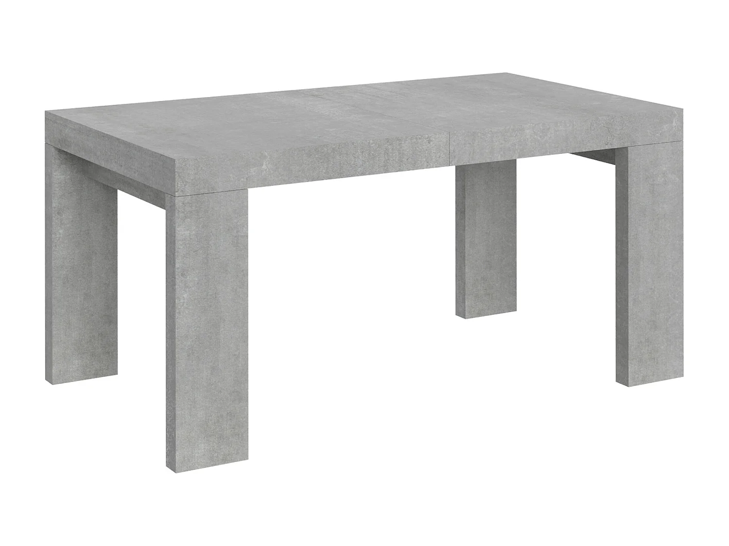 Table extensible 160/264x90 cm Roxell gris béton
