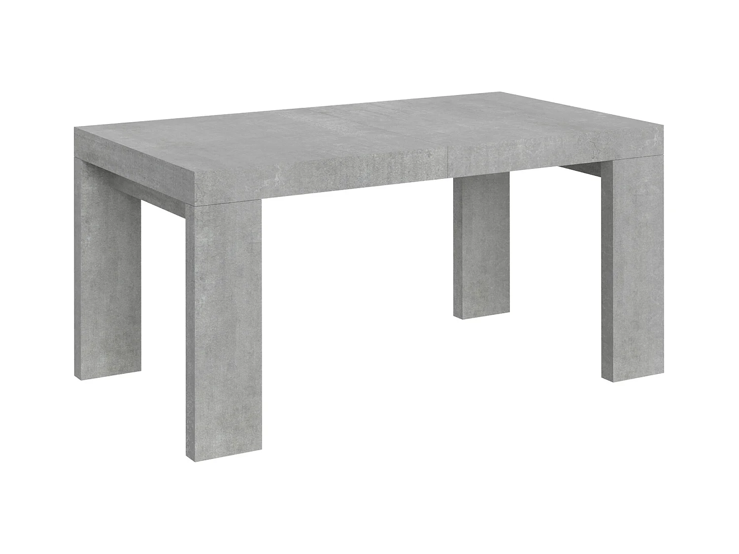 Table extensible 90x160/264 cm Roxell effet Ciment