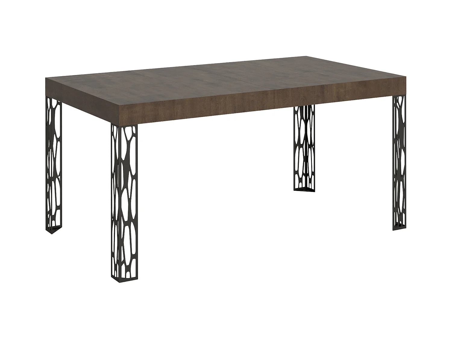 Table extensible 90x160/264 cm Ghibli Noyer cadre Anthracite