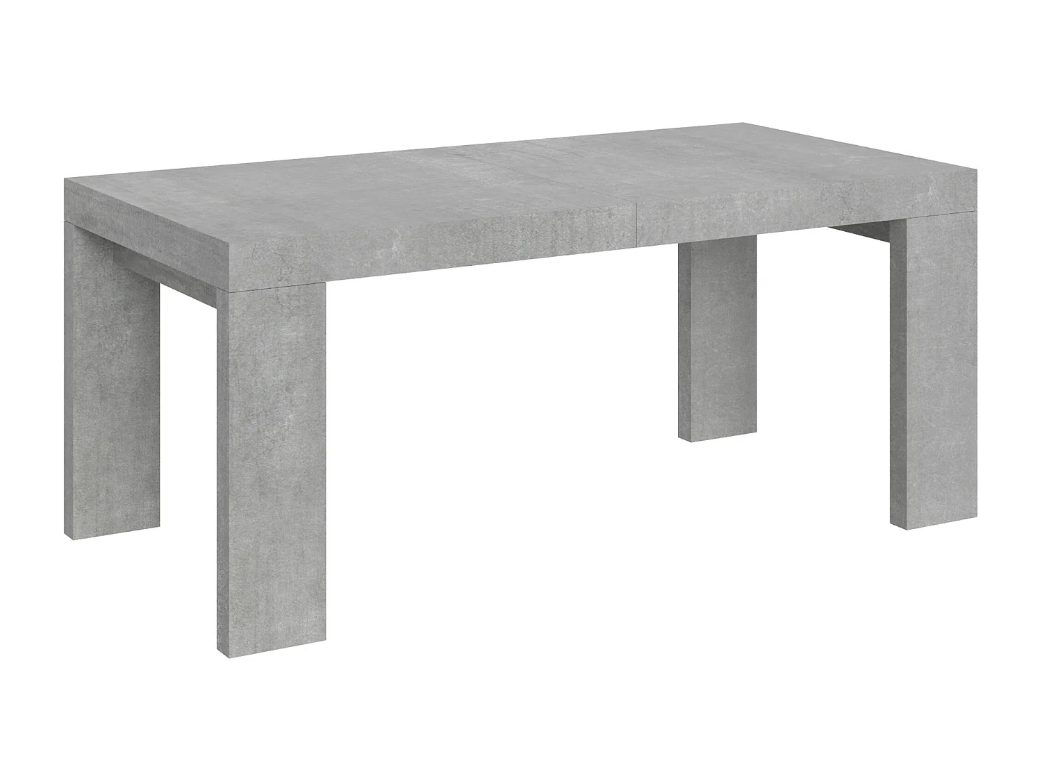 Table extensible 180/284x90 cm Roxell gris béton