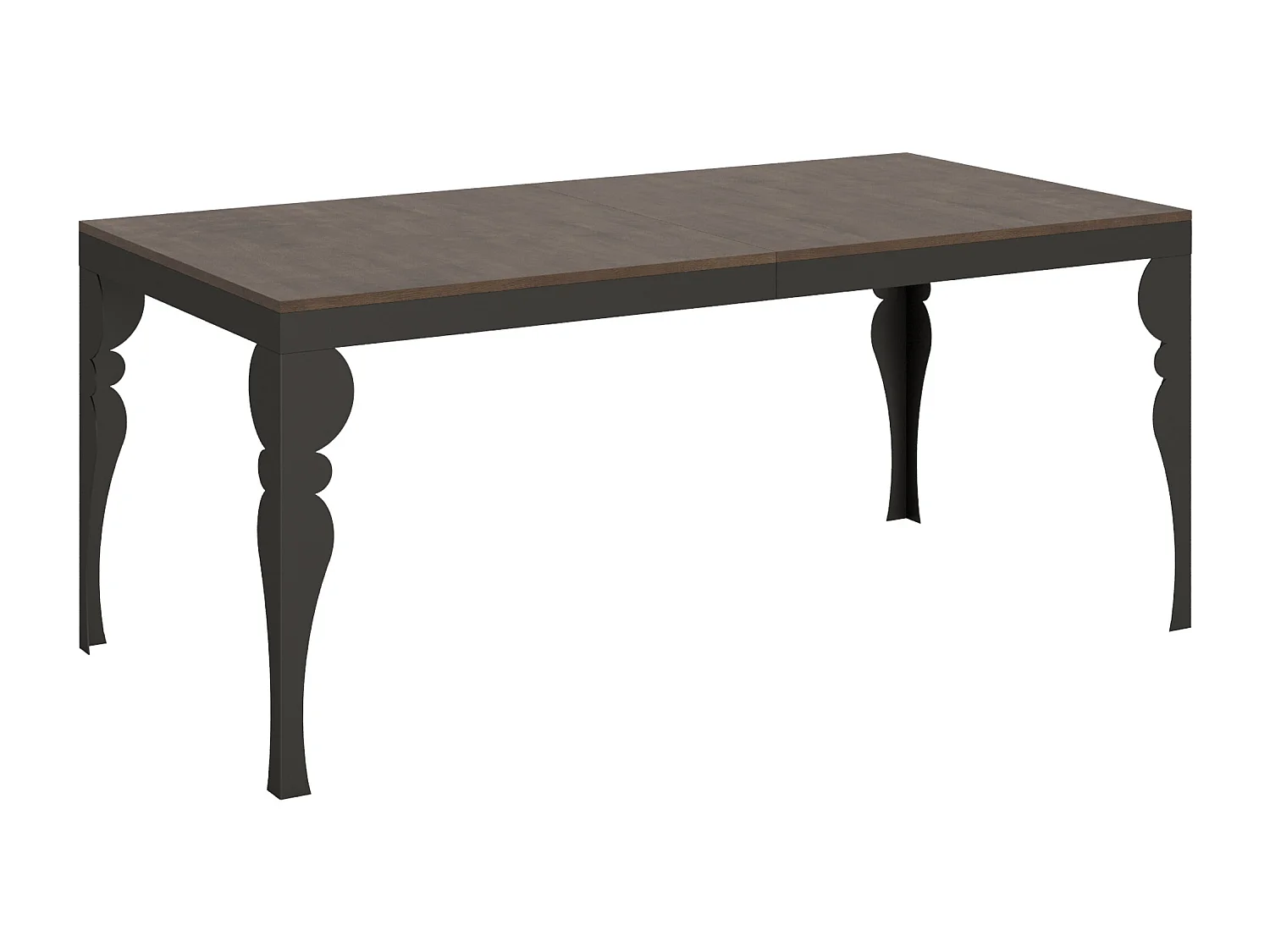 Paxon Evolution Extendable Table 90x180/440 cm Walnut Anthracite Frame