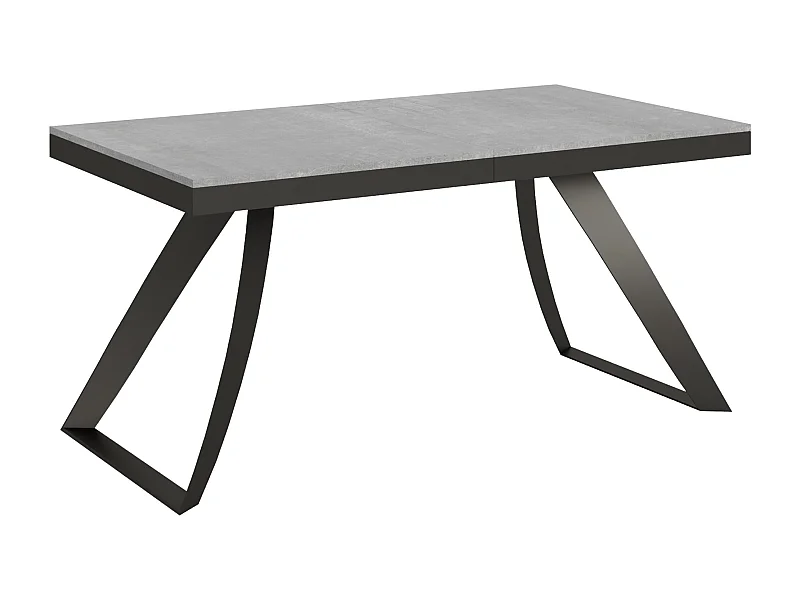 Mesa de jantar extensível 90x160/420 cm Proxy Evolution Cimento quadro Antracite