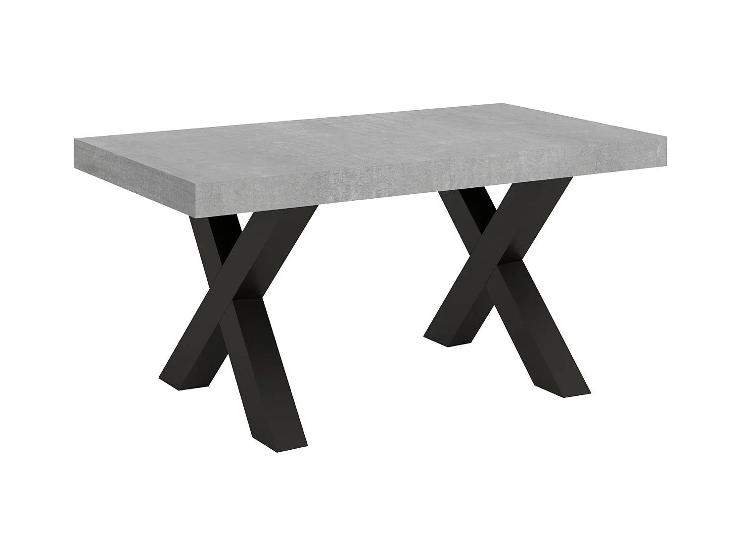 Mesa de jantar extensível 90x160/264 cm Traffic Cimento quadro Antracite