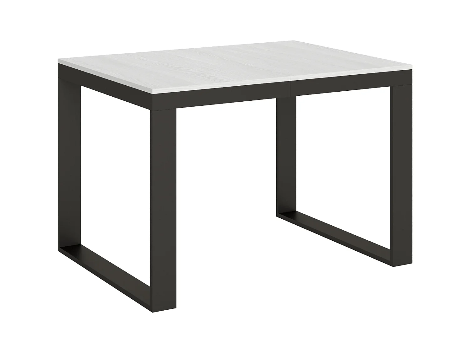 Tavolo allungabile 90x120/380 cm Tecno Evolution Bianco Frassino telaio Antracite
