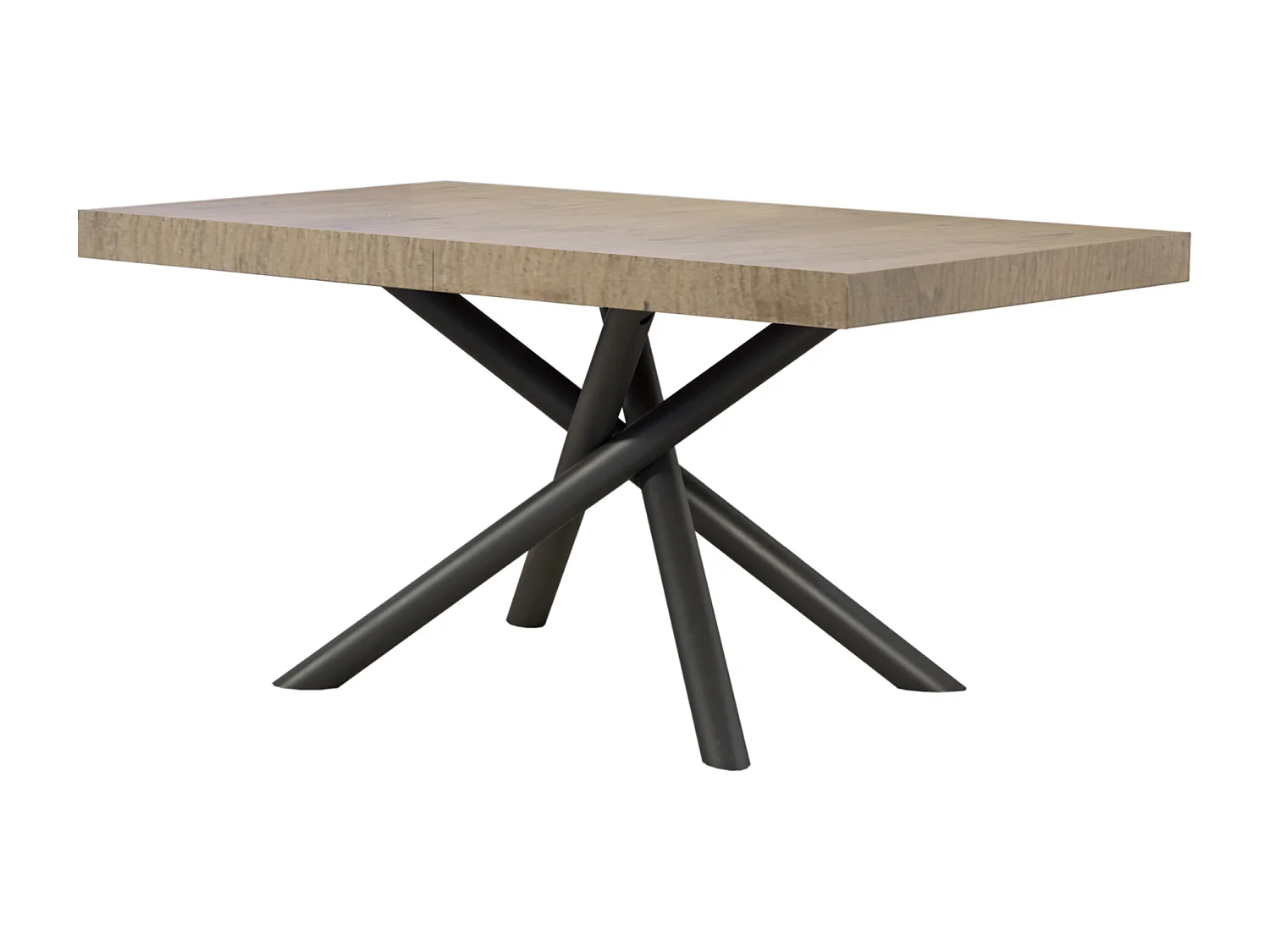 Mesa de jantar extensível 90x180/440 cm Famas Carvalho Natural quadro Antracite