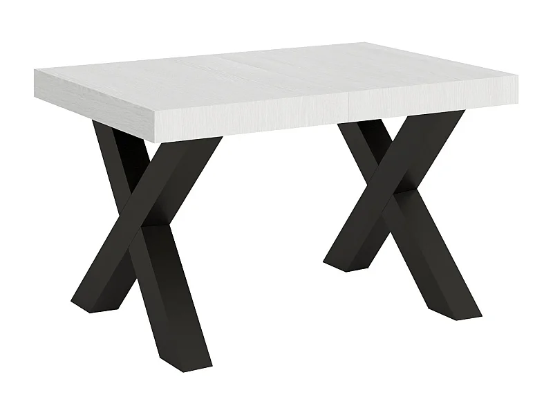 Table extensible 90x130/390 cm Traffic Frêne Blanc cadre Anthracite