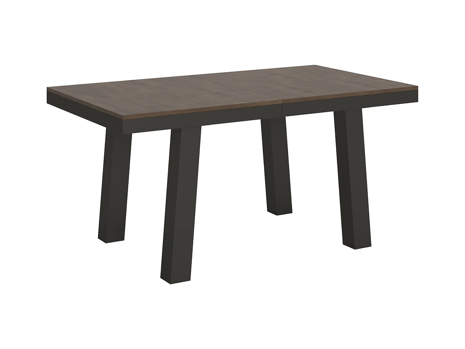 Table extensible 90x160/420 cm Bridge Evolution Noyer cadre Anthracite