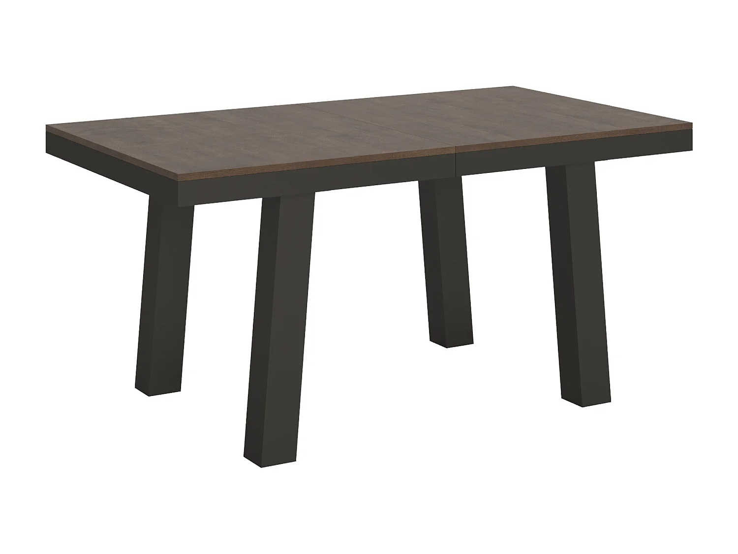 Mesa de jantar extensível 90x160/420 cm Bridge Evolution Nogueira quadro Antracite