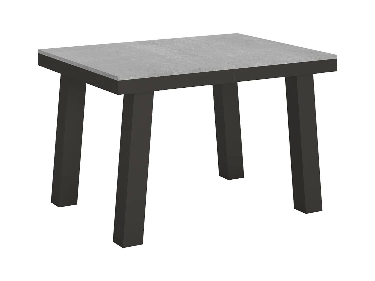 Mesa extensible 90x120/380 cm Bridge Evolution Cemento estructura Antracita