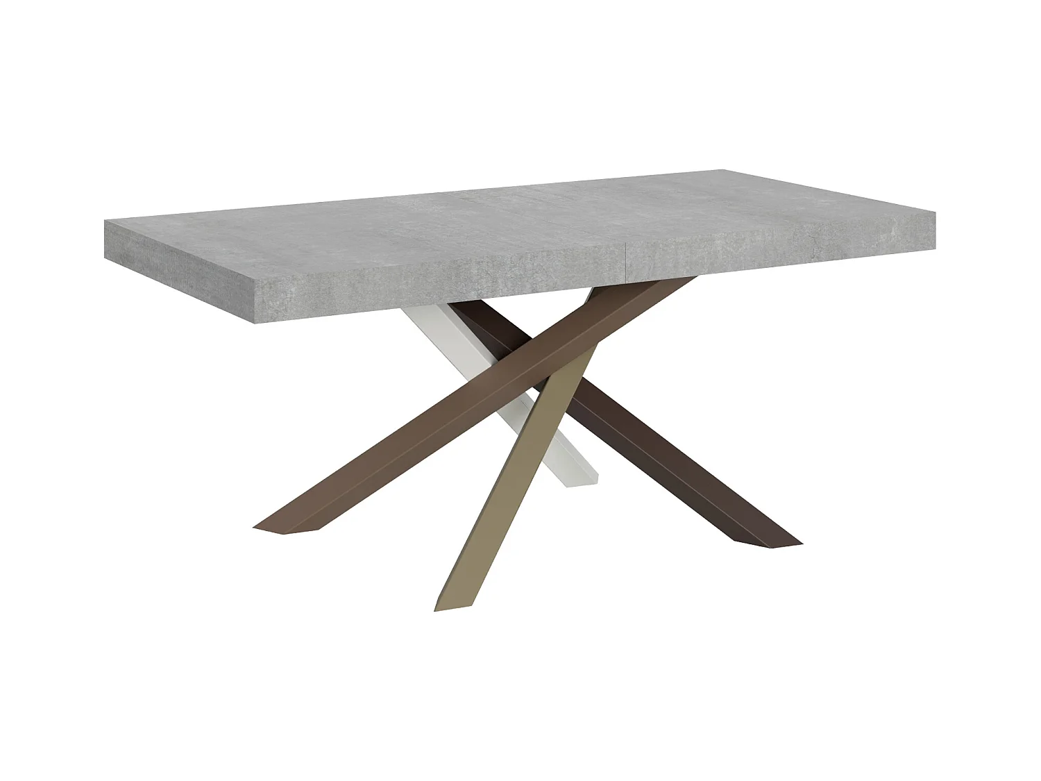 Table extensible 90x180/284 cm Volantis Gris Béton cadre 4/C