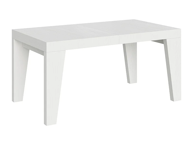 Rechthoekige uitschuifbare tafel 160 tot 420 cm wit Ribo-Steun 2 voet