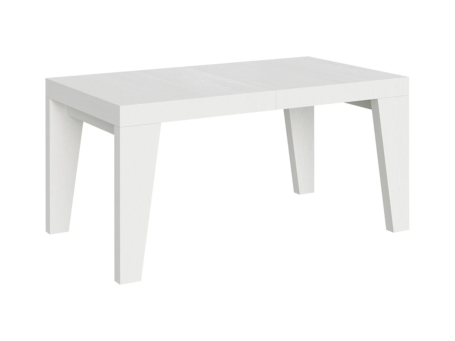 Rechthoekige uitschuifbare tafel 160 tot 420 cm wit Ribo-Steun 2 voet