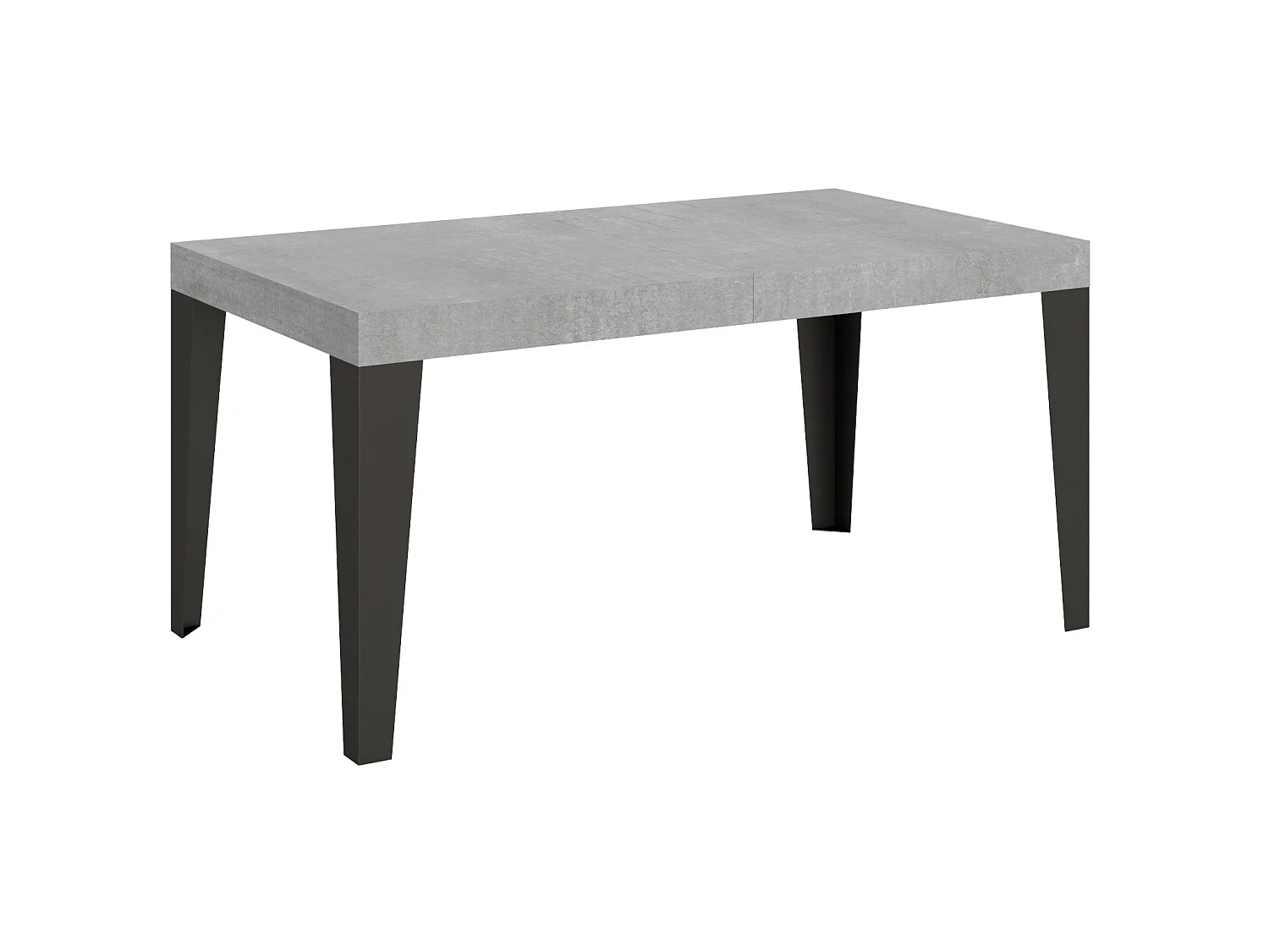 Ausziehtisch 160/420x90 cm Flame Zement Tischbeine Anthrazit