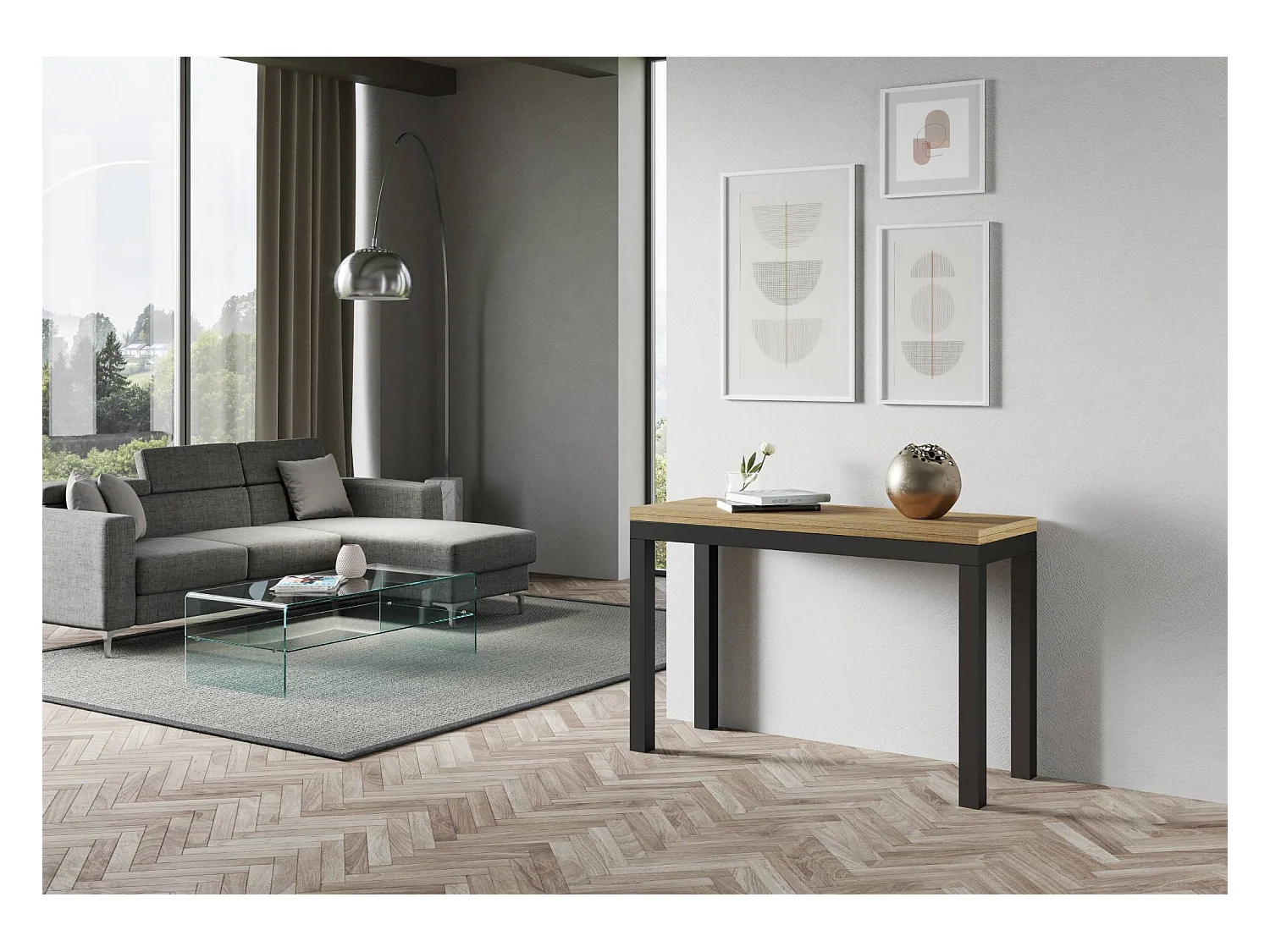 Tavolo apribile 120x45/90 cm Everyday Double quercia natura