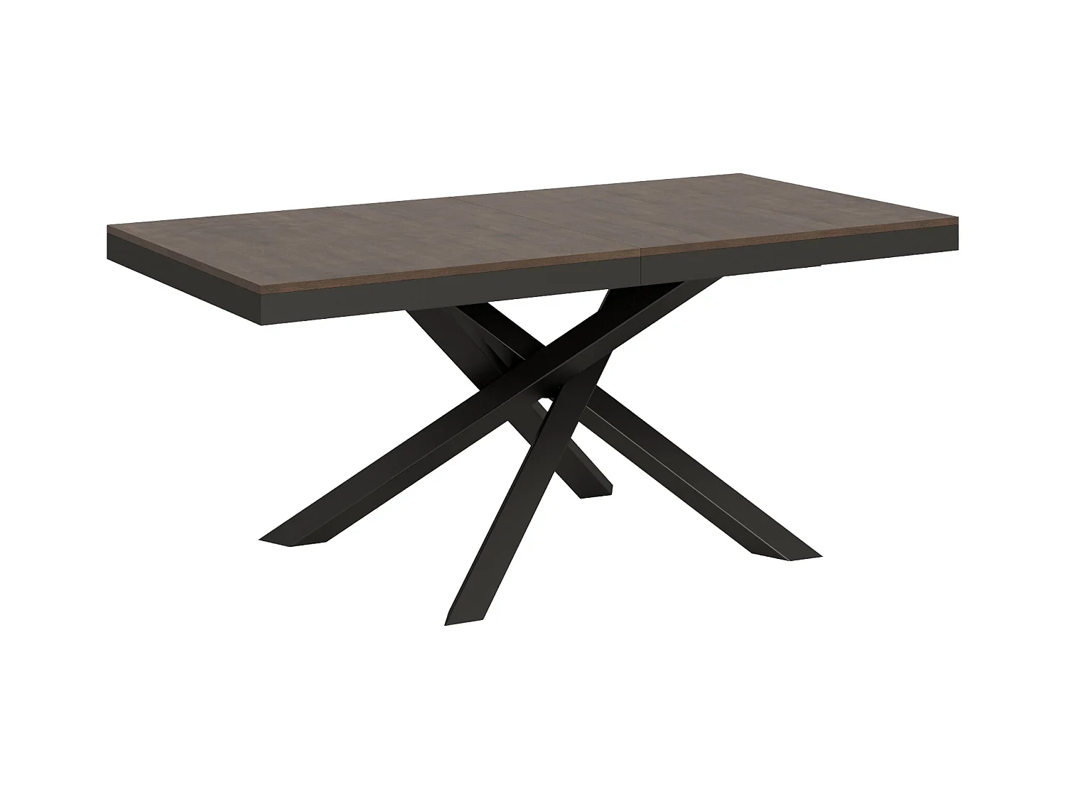 Mesa extensible 90x180/440 cm Volantis Evolution Estructura Nogal Antracita