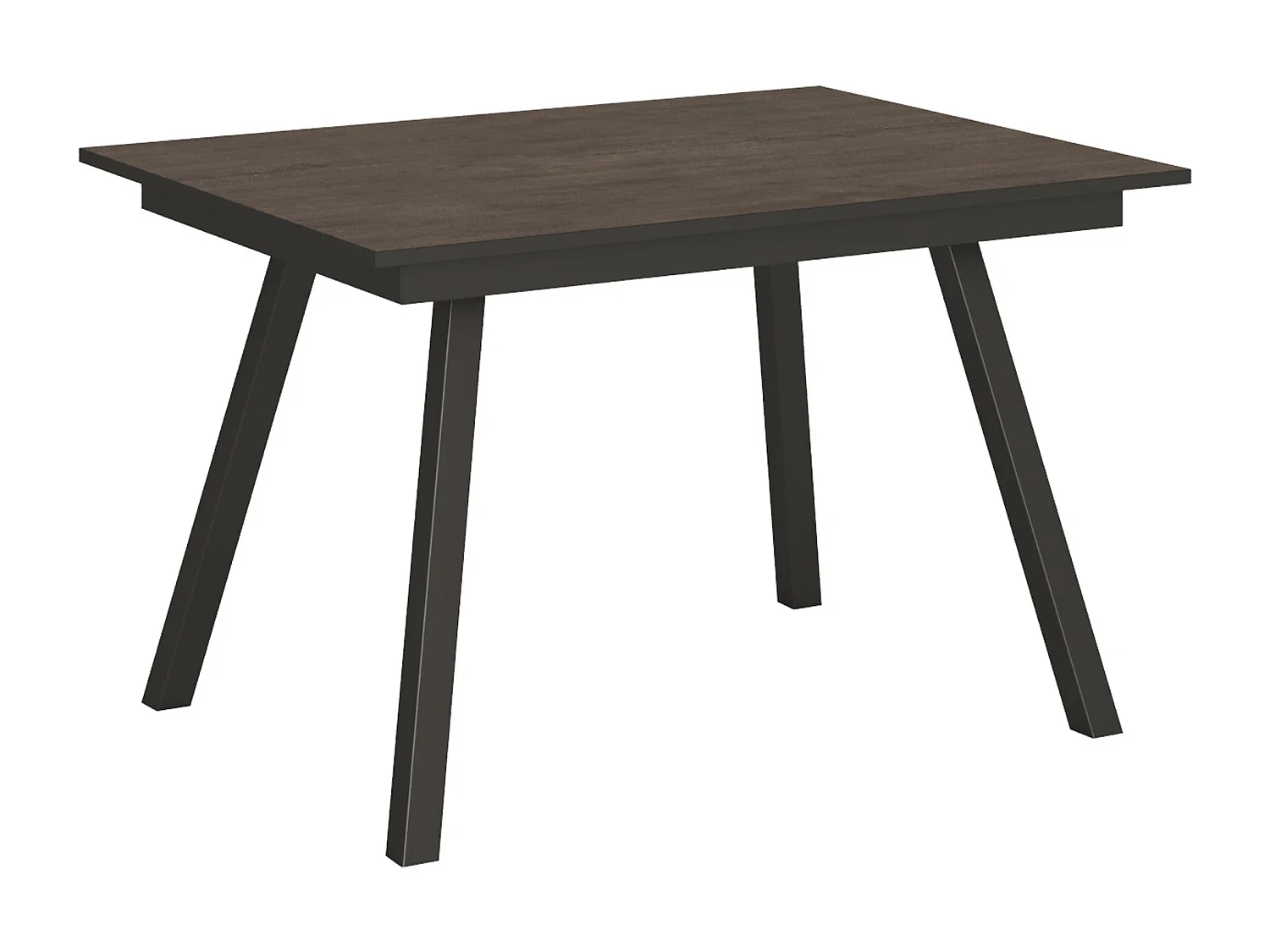 Uitschuifbare tafel 90x120/180 cm Mirhi walnoot frame antraciet