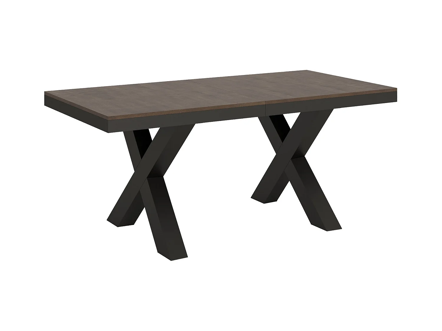 Table extensible 90x180/440 cm Traffic Evolution Noyer cadre Anthracite