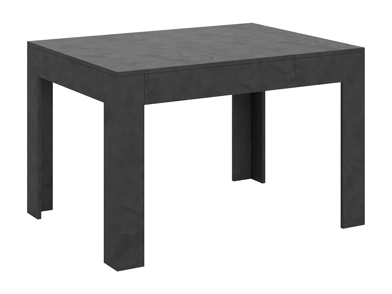Table extensible 90x120/180 cm Bibi Anthracite Spatulé