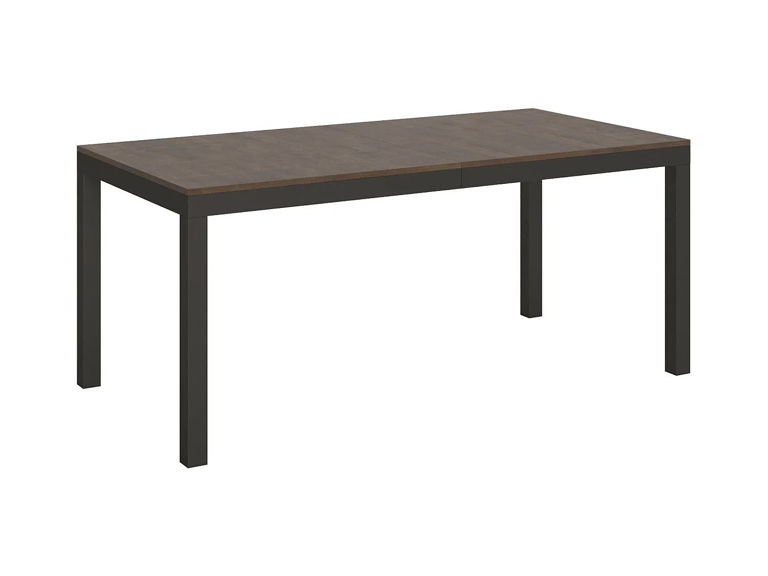 Table extensible 90x180/284 cm Everyday Evolution Noyer cadre Anthracite
