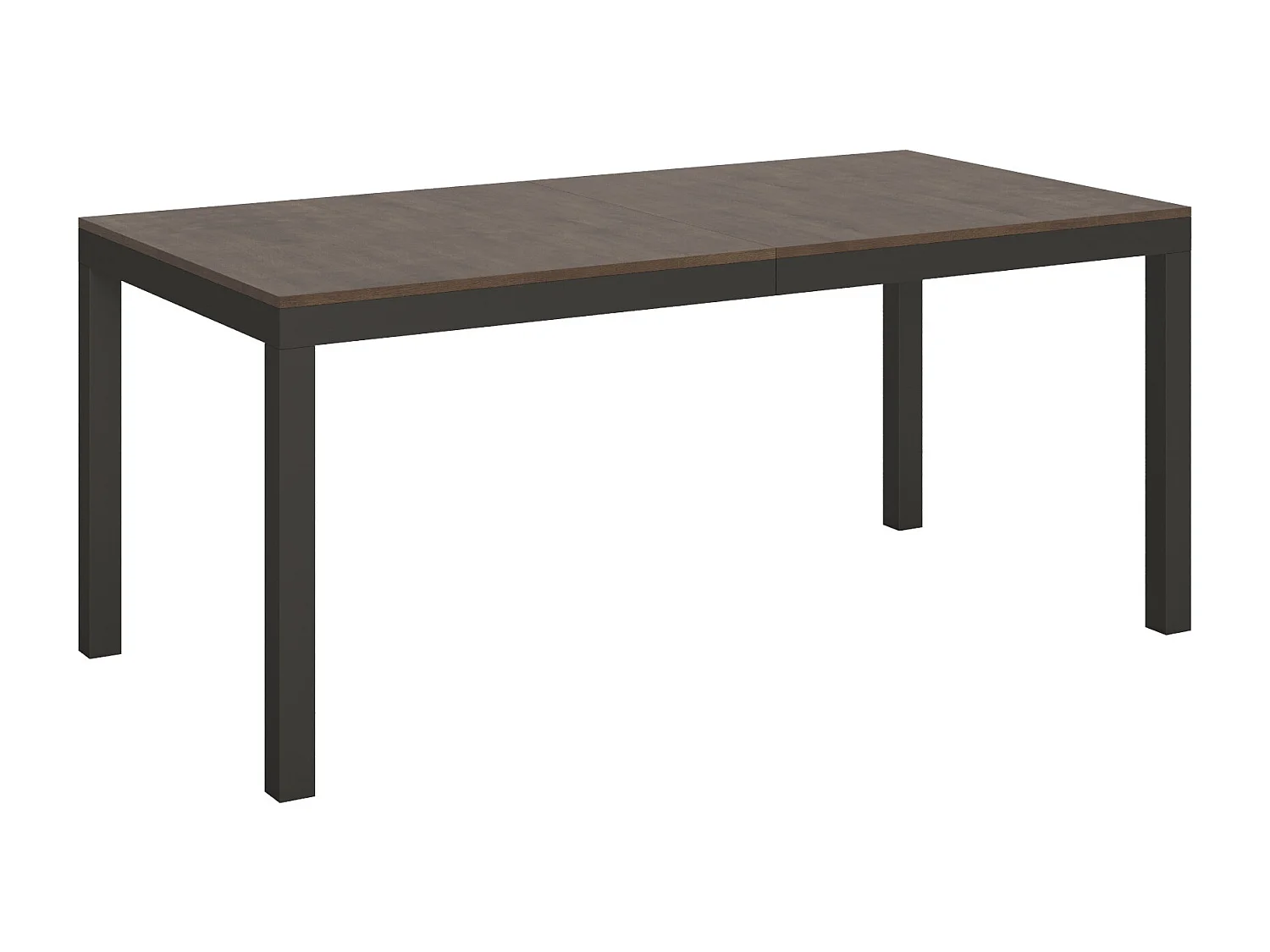 Table extensible 180/284x90 cm Everyday Evolution noyer cadre et pieds anthracite