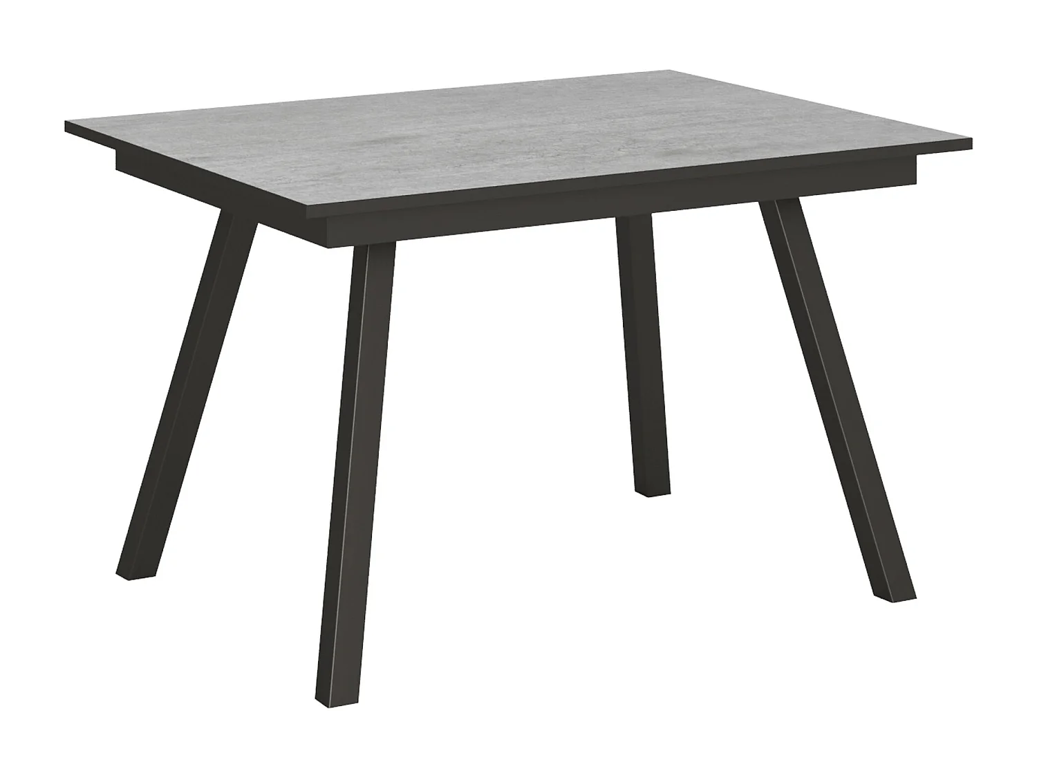 Uitschuifbare tafel 90x120/180 cm Mirhi cement frame antraciet