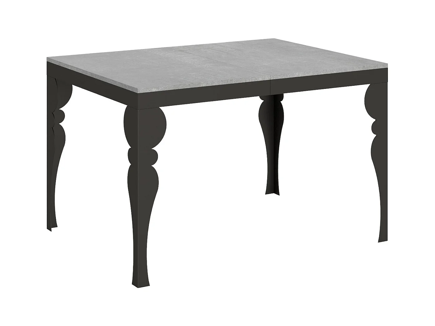 Table extensible 90x120/224 cm Paxon Evolution Gris Béton cadre Anthracite