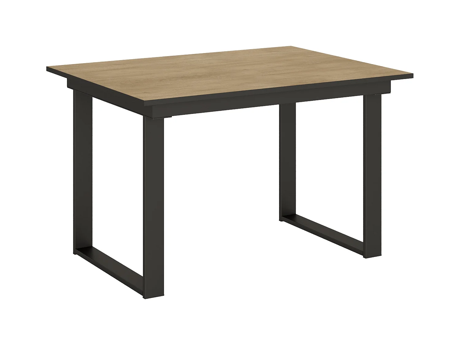 Table extensible 90x120/180 cm Bandos Chêne Nature cadre Anthracite