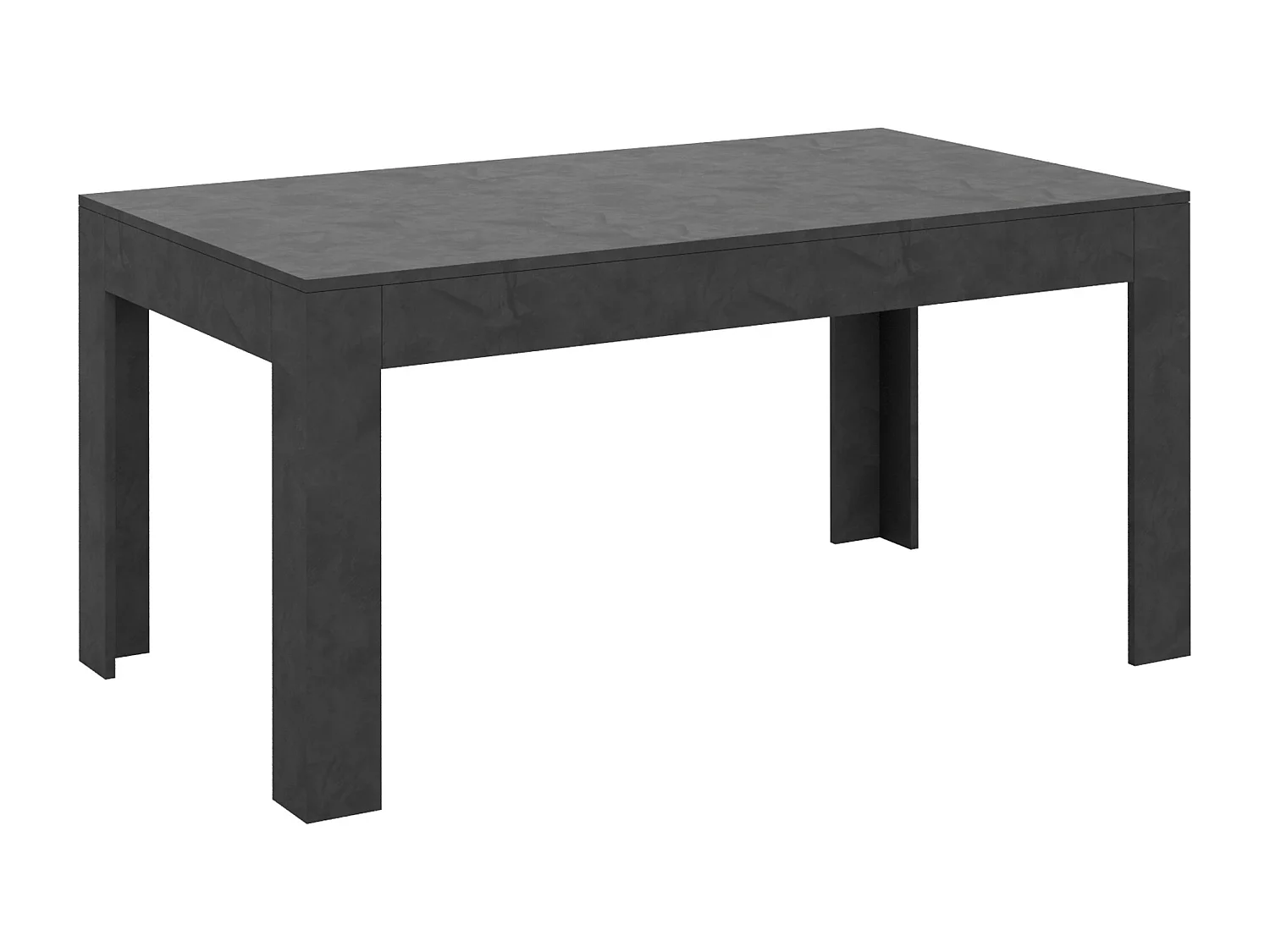 Uitschuifbare tafel 90x160/220 cm Bibi structuur antraciet
