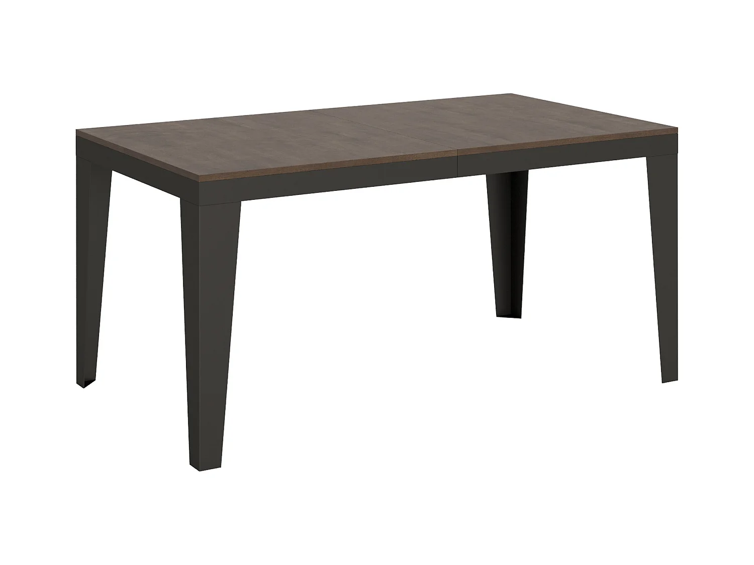 Table extensible 90x160/420 cm Flame Evolution Noyer cadre Anthracite