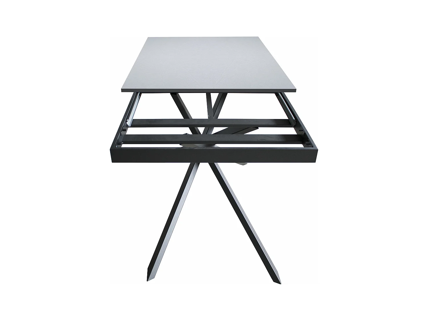 Mesa extensible 90x120/180 cm Ganty Roble Nature - canto del mismo color que la estructura Antracita