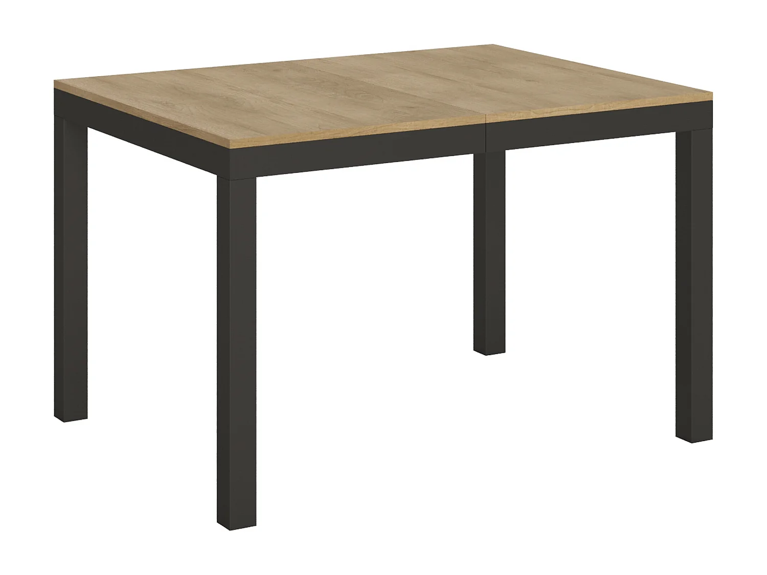 Udtræksbord 90x120/224 cm Everyday Evolution Naturlig Eg med antracit stel