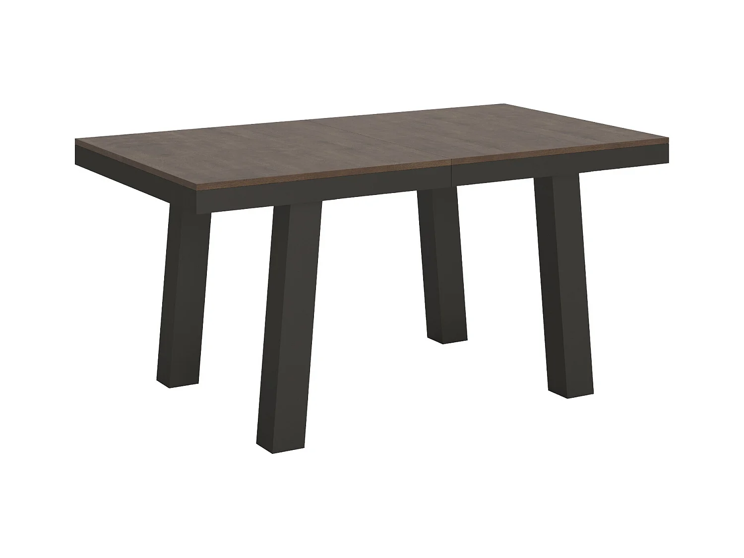 Table extensible 90x160/264 cm Bridge Evolution Noyer cadre Anthracite