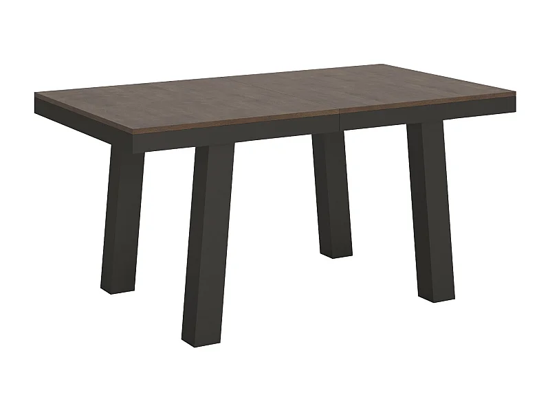 Table extensible 90x160/264 cm Bridge Evolution Noyer cadre Anthracite