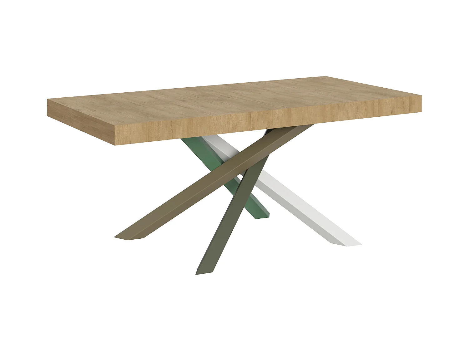 Ausziehbarer Tisch 90x180/440 cm Volantis Quercia Natura Gestell 4/A