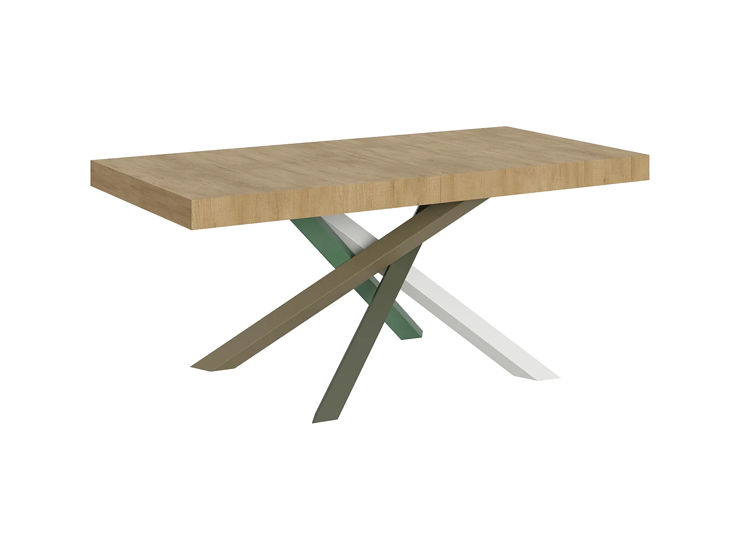 Ausziehtisch 180/440x90 cm Volantis Eiche Natur Tischbeinein 4/A Farbkombination