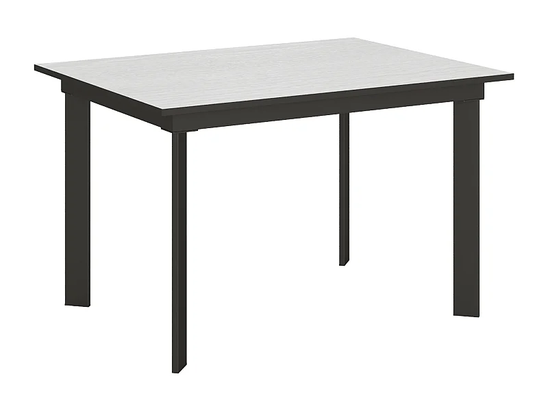 Uitschuifbare tafel 90x120/180 cm Cumar eiken wit frame antraciet