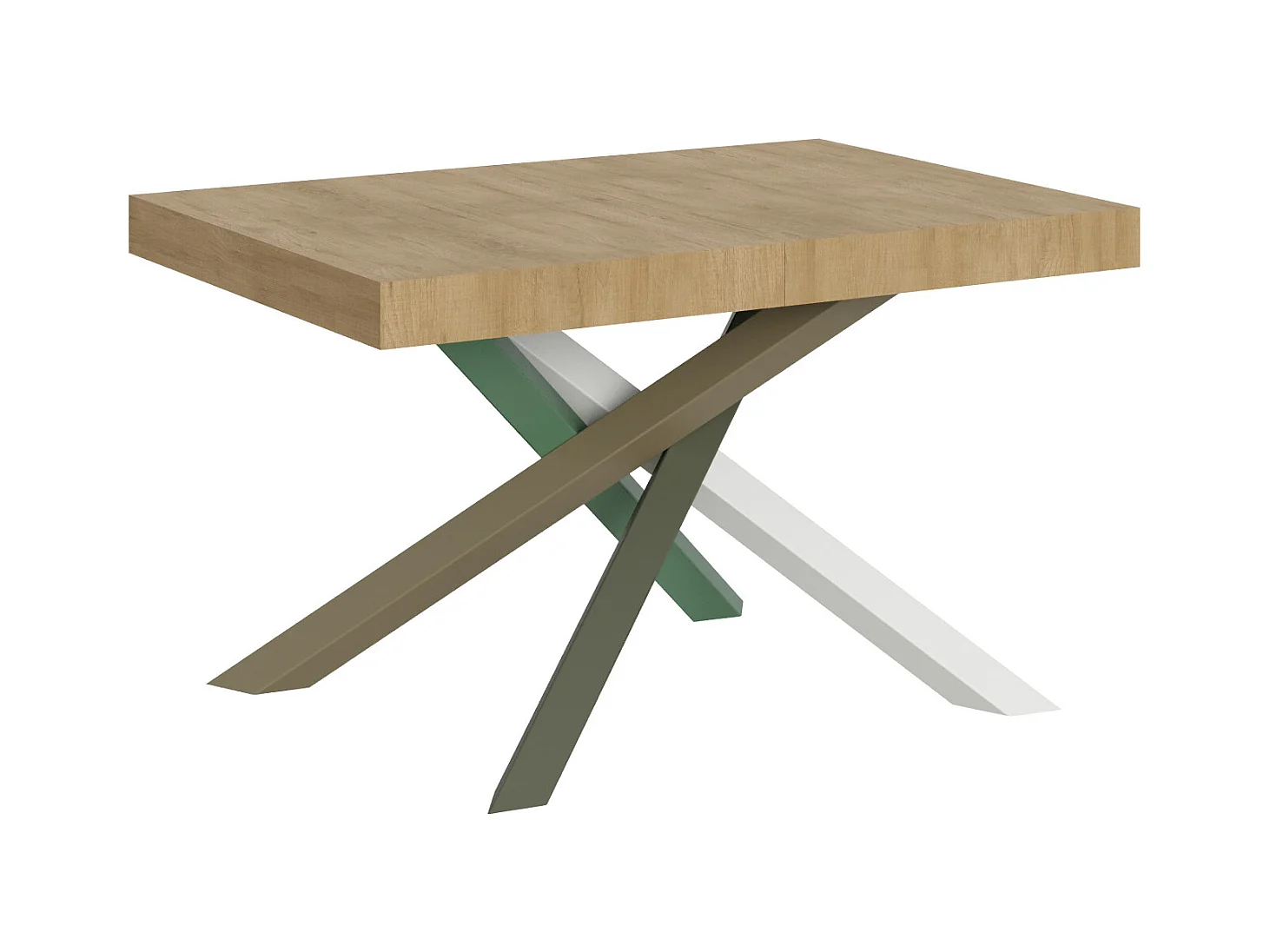 Table extensible 90x130/390 cm Volantis Chêne Nature cadre 4/A
