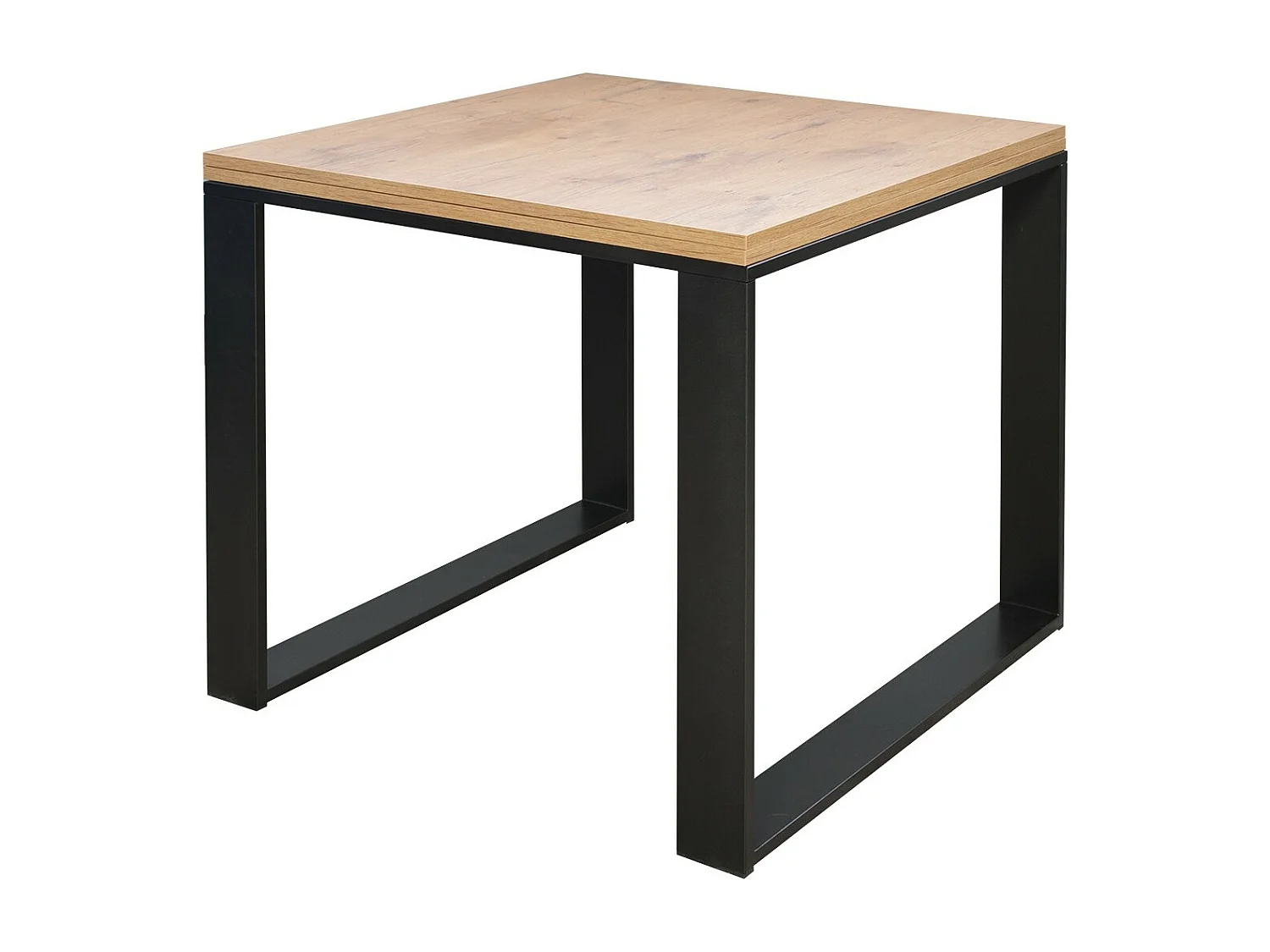 Mesa tipo libro 90x90/180 cm Tecno Libra Roble Natural estructura Antracita