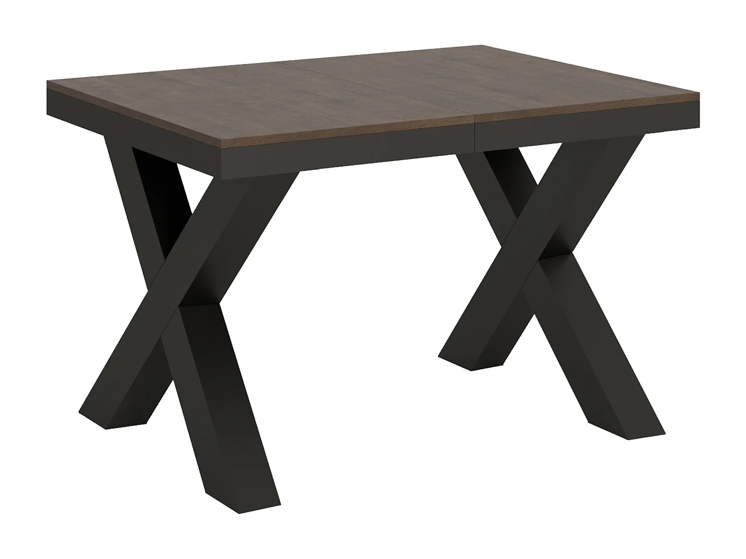 Table extensible 90x120/380 cm Traffic Evolution Noyer cadre Anthracite
