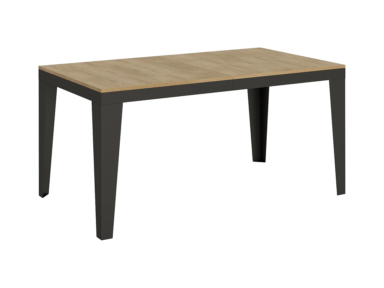 Table extensible 90x160/420 cm Flame Evolution Chêne Nature cadre Anthracite