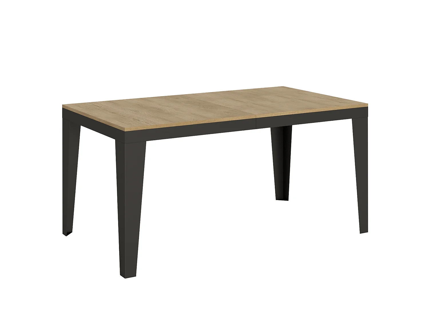 Ausziehtisch 160/420x90 cm Flame Evolution Eiche Natur Gestell und Füße Anthrazit