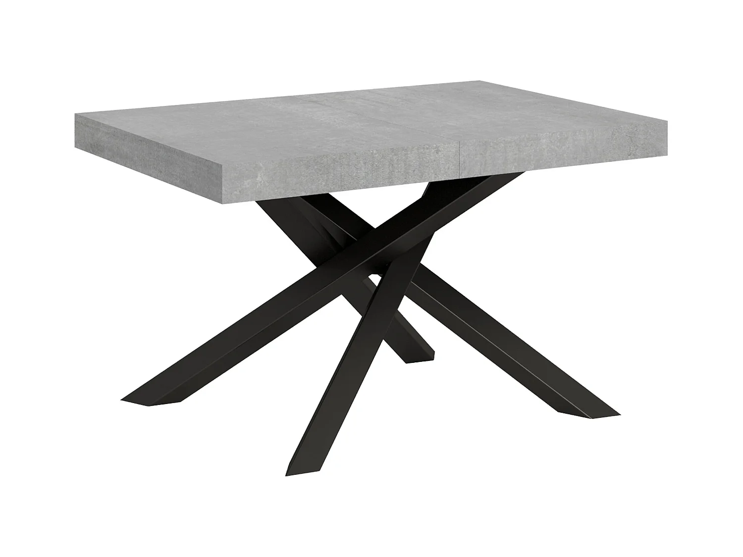 Table extensible 90x130/234 cm Volantis Gris Béton cadre Anthracite