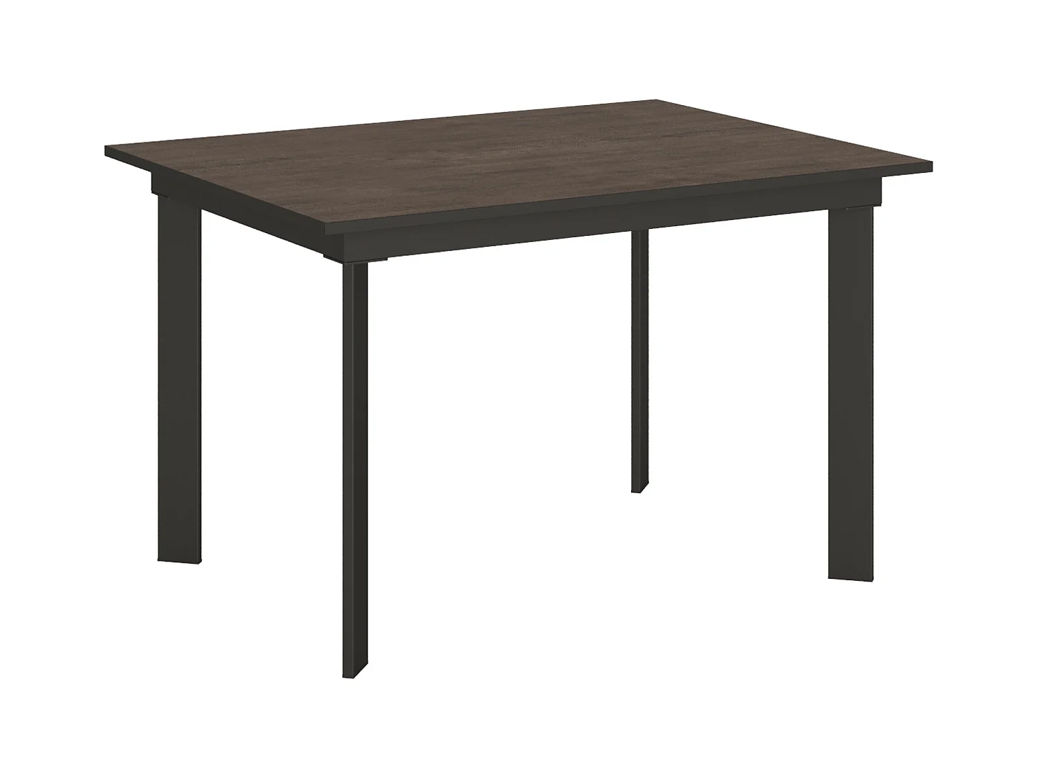 Table extensible 90x120/180 cm Cumar Noyer cadre Anthracite